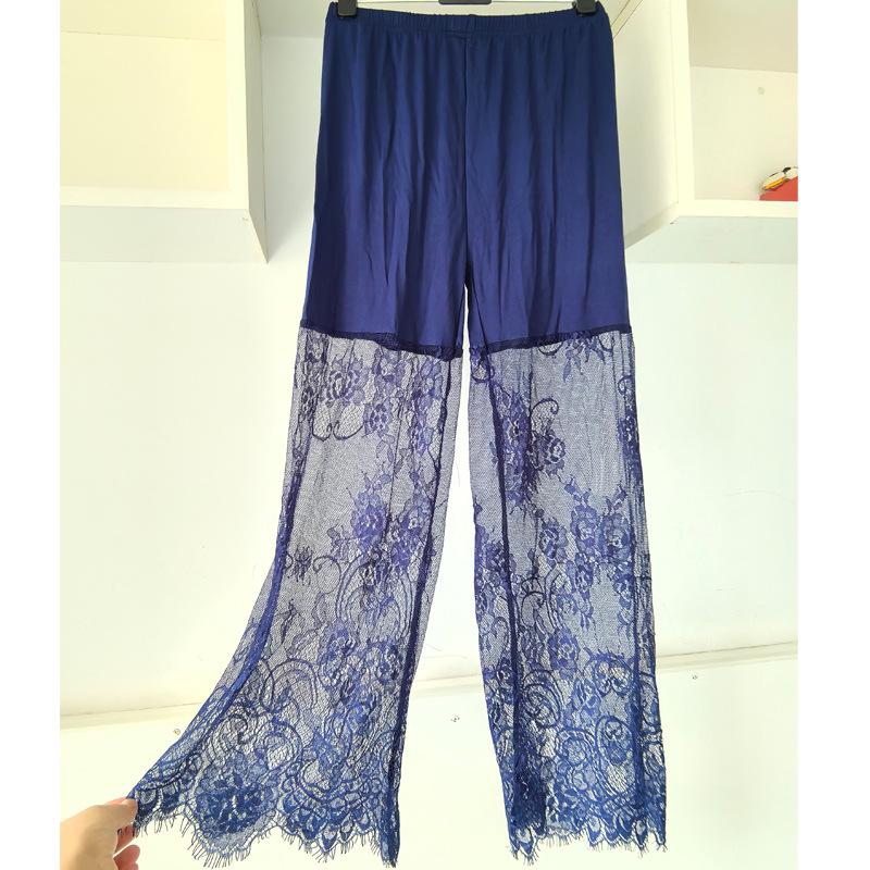 Leggings Hanfu Corti 7/10 da Donna in Pizzo e Pile - Strato Interno Caldo Stagionale Anti-esposizione