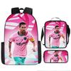 Football Schoolbag Three-Piece Backpack Pencil Bag Satchel Package Primary And Secondary School Students Schoolbag