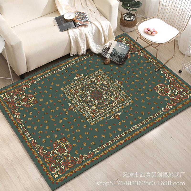 Retro Ethnic Style Carpet, Living Room Floor Mat Bosmia B & B Hotel Carpet Outdoor Tent Mat