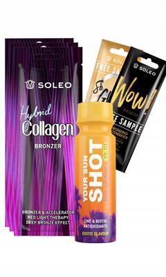 Soleo Collagen Hybrid 3x15ml Tanning Bronzer + Freebies