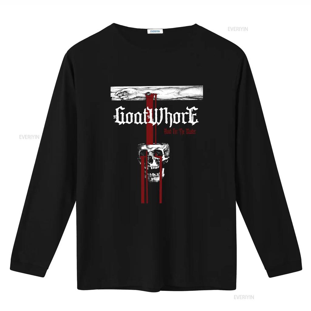 Goatwhore Blood For The Master Black T Shirt New Official Gothic Skull Print  Vintage Washed Casual Soft Unisex Stretched