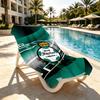 Club Santos Laguna Print Beach Towel Design, Soft, Lightweight. for Home Bathroom, Spa, Pool, Yoga, Surfing, Camping, Gift for Family, Friend