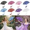 with Tassel Chinese Style Fan Flower Carving Dance Hand Fan  Home Decoration