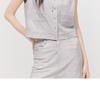 V-neck short commuting suit vest for women in 2026 summer, with a high-end feel. Thin and versatile jacket for wearing outside