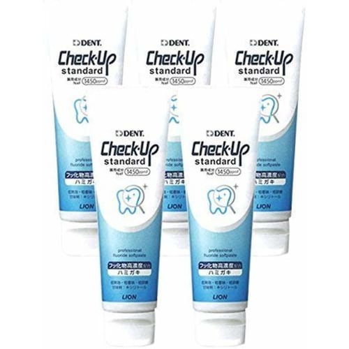 

Lion Dent Check-Up Standard, 135g x 5 bottles (DENT.Check-Upstandard), Fluoride 1450ppm, Cavity Prevention Toothpaste, Dental Use Only