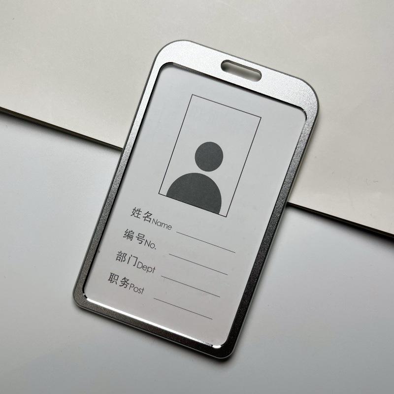 In-Stock Student ID Card Holder with Customizable Aluminum Badge and Lanyard