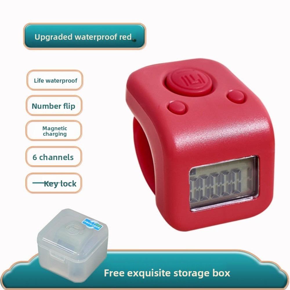 Portable Waterproof Lap Counter Rechargeable with Led Display Finger Counters 6 Digits Number Tally Clicker for Swim Laps 1