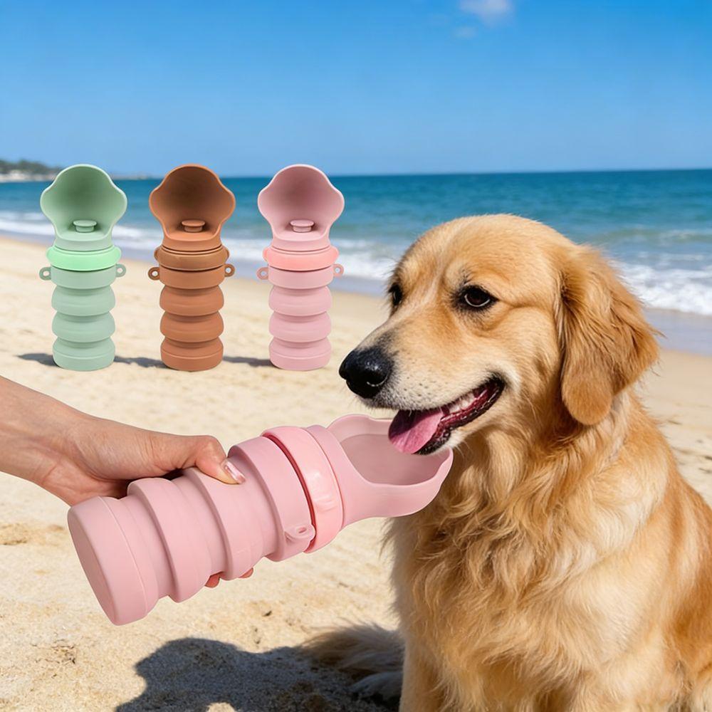 Silicone Collapsible Dog Water Bottle Food Grade Cat Water Bottle  Outdoor Dog Walking