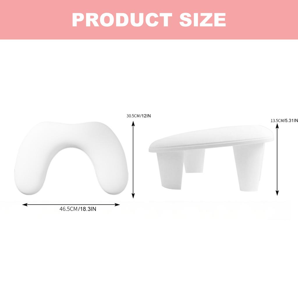 Professional Manicure Hand Support Cushion Non Slip Base Detachable Leather Pad Ergonomic For Nail Artists Display