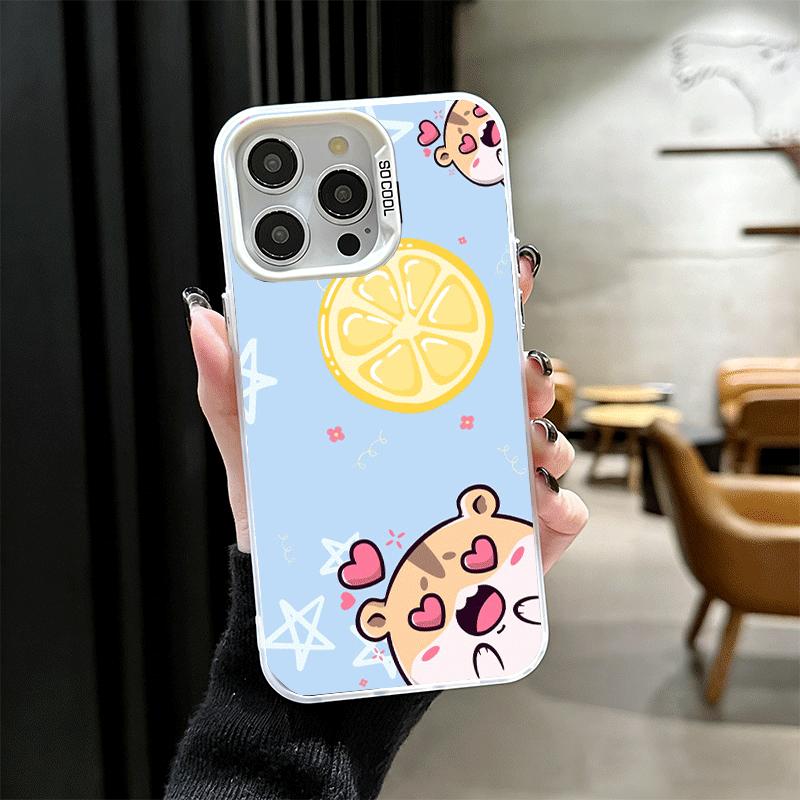Cartoon Cute Hamster Soft Phone Case for iPhone 15 16 17 Pro Max 17Air 16E 14 Plus 13 12 Mini Shockproof Cover Back Shell