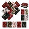 10 Stuks 20 Kerstprint Stofvierkanten, Quilting Patchwork Bundel voor Naaien, Diverse Patronen