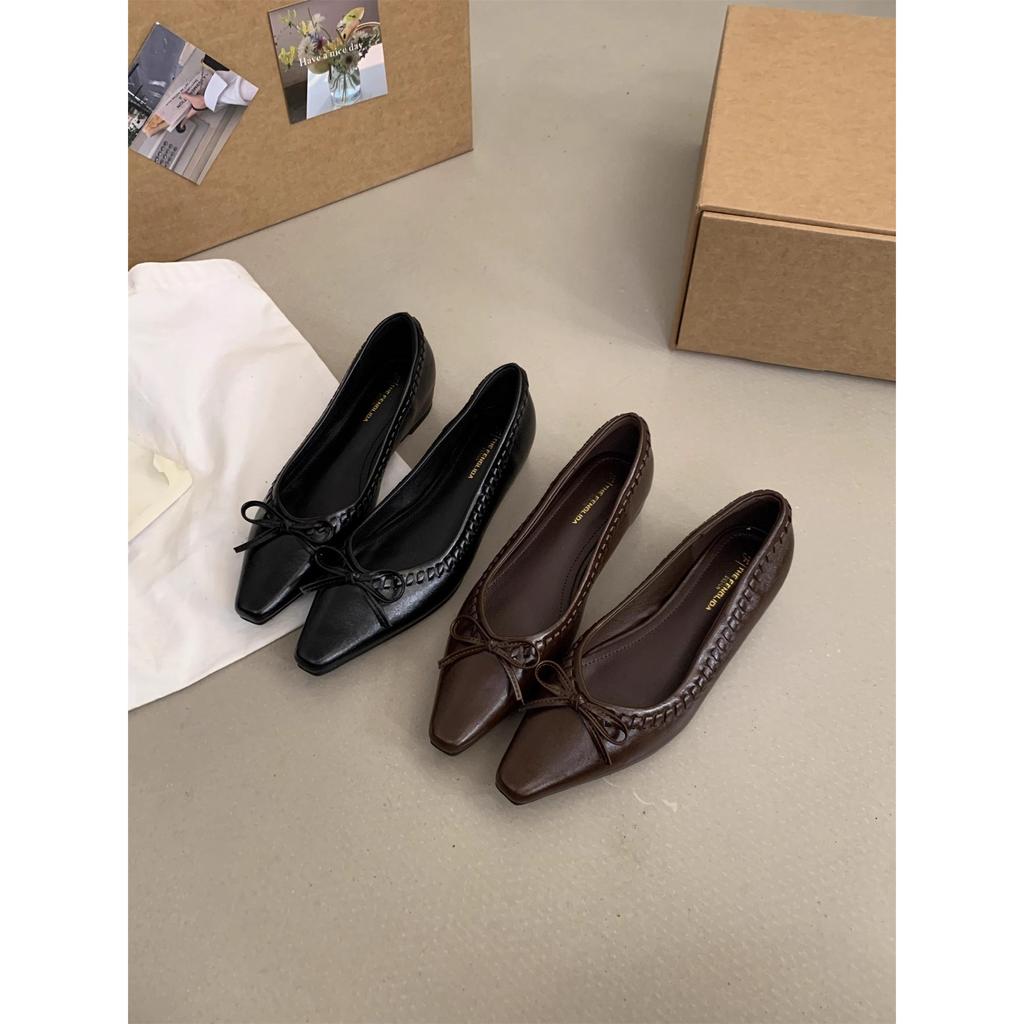 FengLiDa inner height increase bow pointed single shoes women's 2025 spring and autumn new models with skirts ladyshoes women's shoes