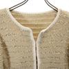 FOXEY NEW YORK Long Sleeve Knit Jacket 38 Beige Women Used