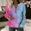 Women's Quarter Zipper Sweater Pullover  Spot Splice  Casual  Active Sportswear Half Long Sleeve Top Micro-elastic Fall & Winter Comfrt Breathable