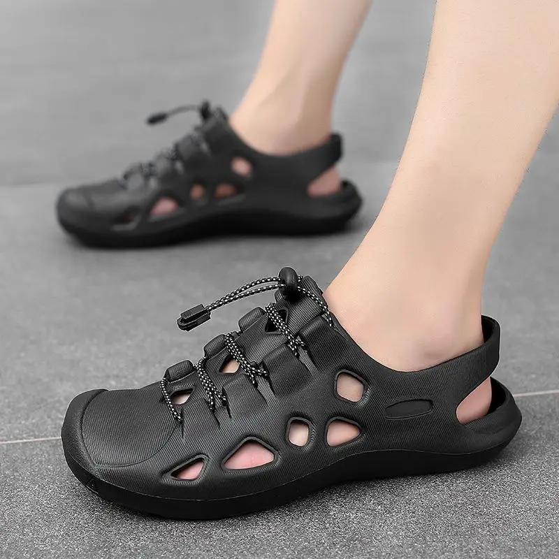 Fashion Soft Male Shoe High Quality New Fashion Hole Shoes Non-slip Big Size Comfortable Wholesale Clearance Sale Japanese Men's Sandal