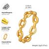 Minimalist Cuff Link Ring for Women, Non Tarnish Gold plated Ring, Waterproof Stackable Finger Accessories