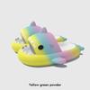 Children Summer Gradient Shark Slippers Kids Anti Slip Soft Sole Removable Fins Indoor Outdoor Fun Shoes Boys Girls Beach Slides