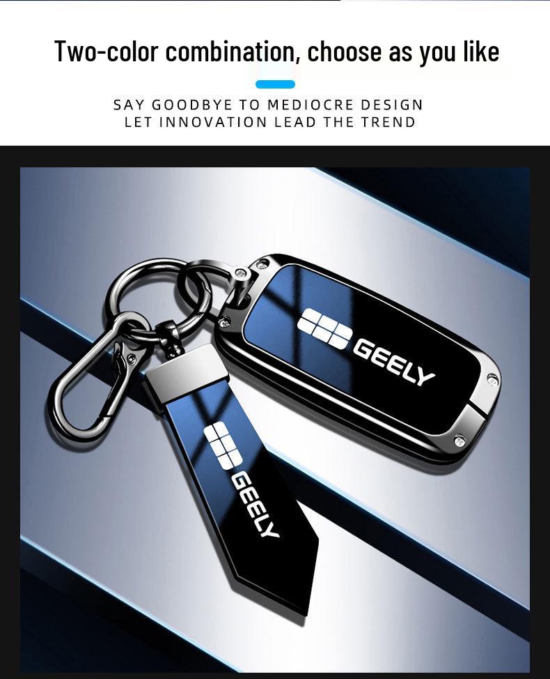 Pouzdro na klíč od auta Geely Galaxy pro L7 L6 E8 - Kovová skořepina s přezkou