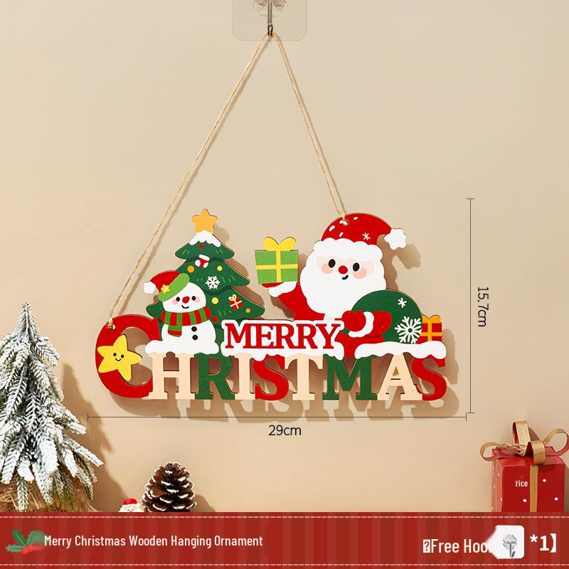 Merry Santa Claus Doorway Hanging Ornaments for Christmas Atmosphere