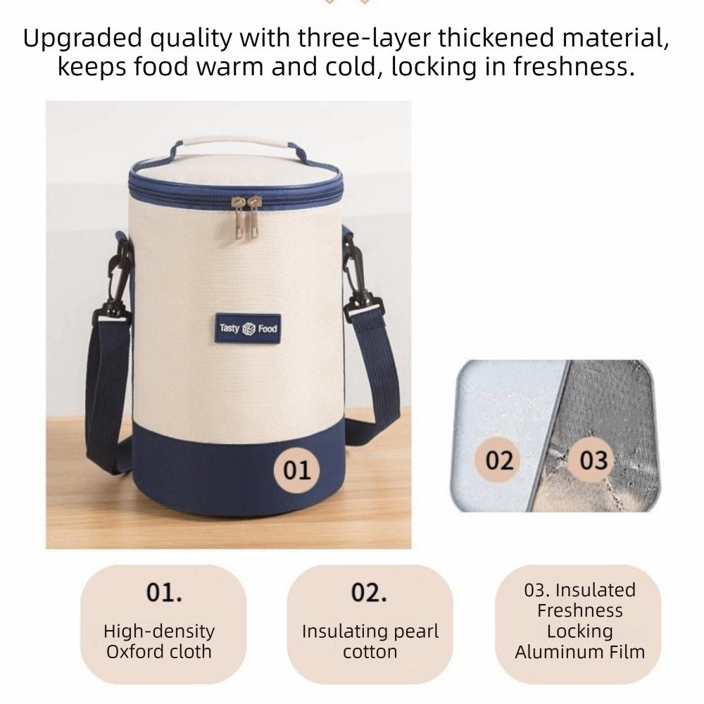 Large Capacity Thermal Cooler Bag Oxford Cloth Lunch Box Bag Food Container Bag Picnic