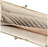 Felando Women's Long Wallet with Clasp Closure, Genuine Leather, Thin Wallet, Embossed Cowhide Leather, Tassel Charm, Strap, Nadaya, No. 81143,