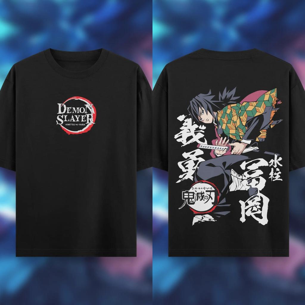 Letní pánské tričko s anime potiskem Demon Slayer Kreslený nadrozměrný top Pánské Dámské Unisex Krátký rukáv Vysoce kvalitní Těžká bavlna