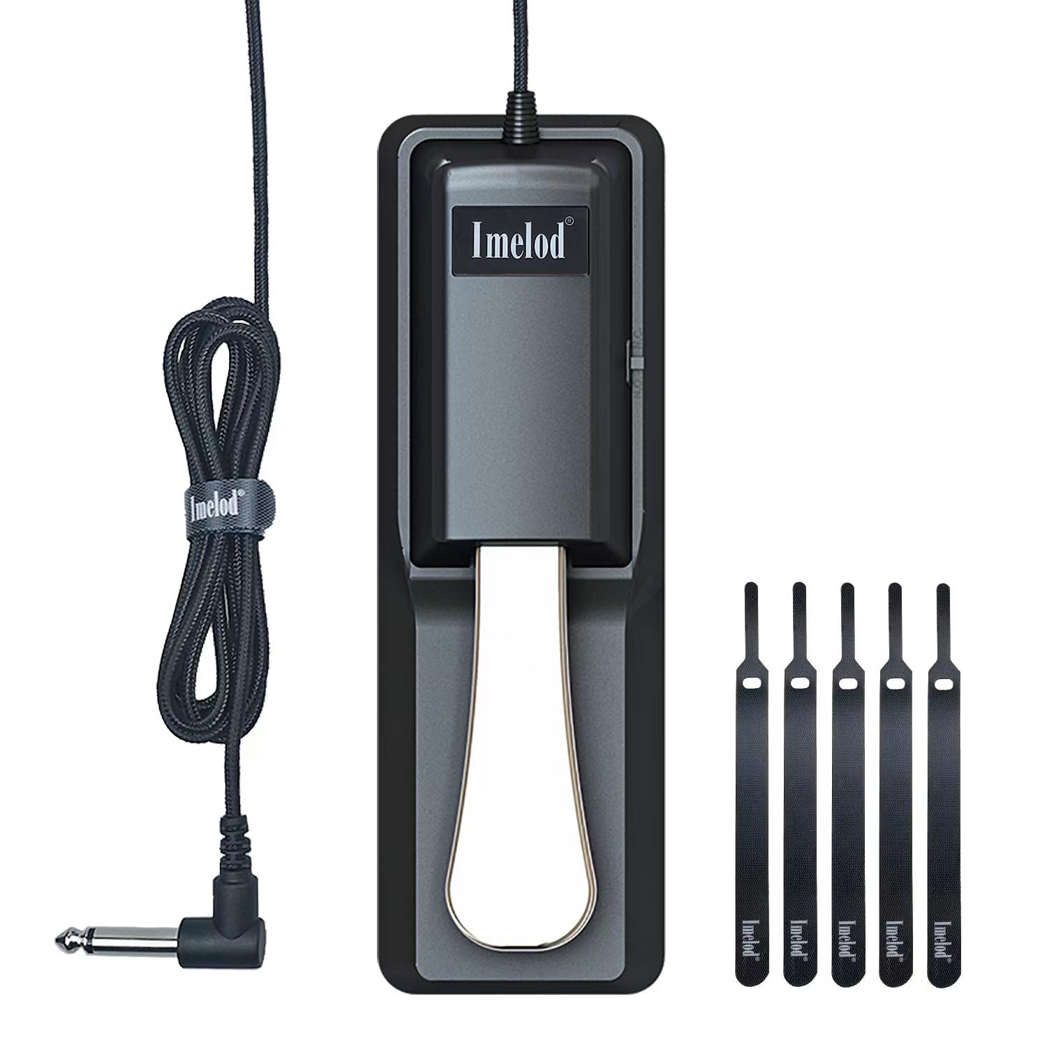 

Imelod Digital Piano and Keyboard Sustain Pedal for Yamaha, Roland, Casio, Korg, Behringer, and Moog - Universal Foot Pedal, Black