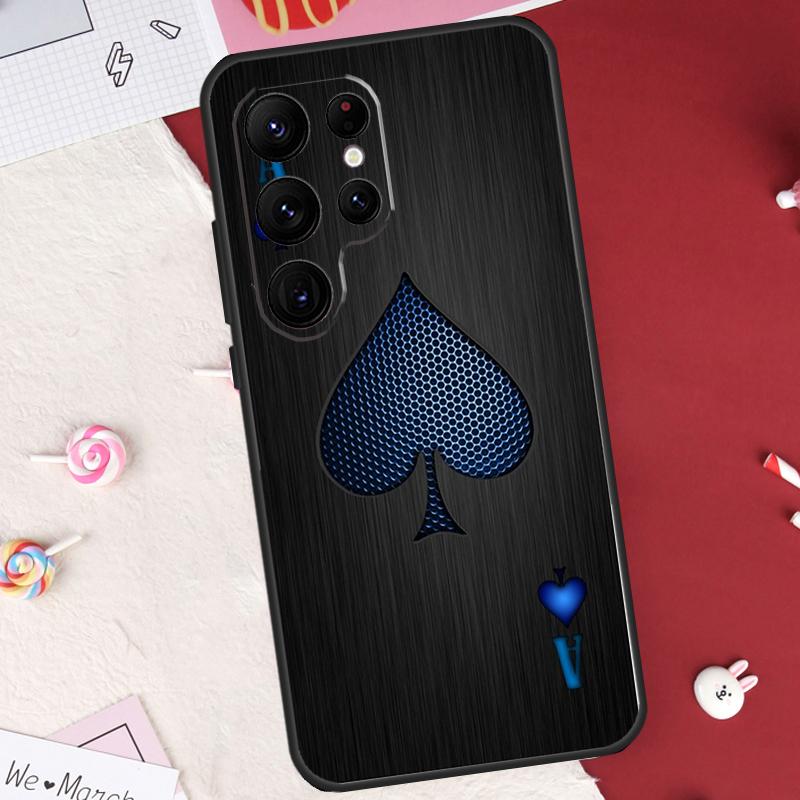 Ace of Spades Case For Samsung Galaxy S25 FE S23 FE S20 S21 S22 S24 S25 S26 Ultra S10 S25 Plus Cover Shell
