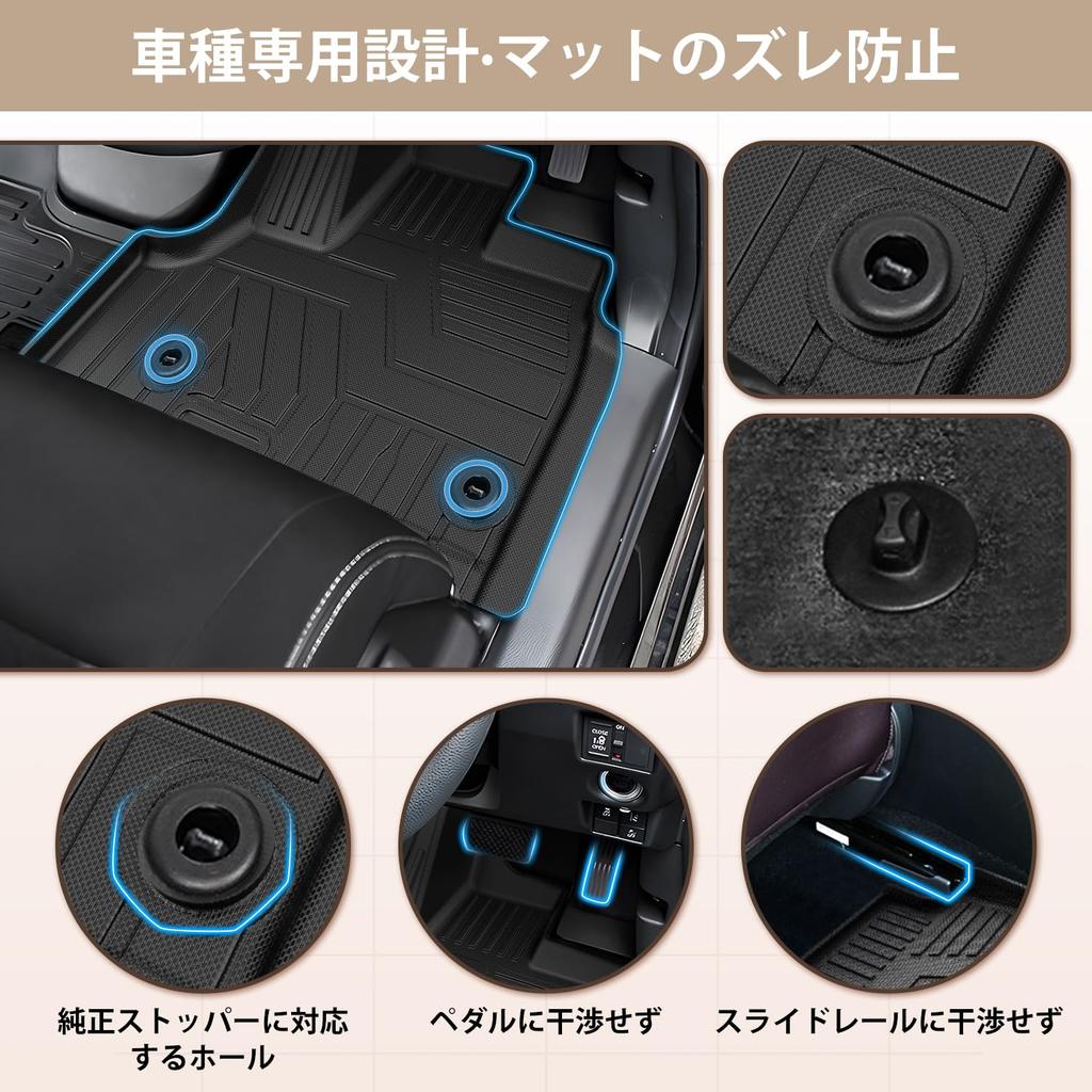 Kotesoto Honda New JF5 JF6 JOY Floor Mat Second Mat Trunk Mat NBOX JF5 JF6 Car Mat Full Set Luggage Tray JF5 JF6 JOY Cargo Mat TPE Material Stain