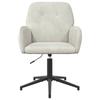 Swivel Chair 54 x 55 x 90 cm Cream Velvet