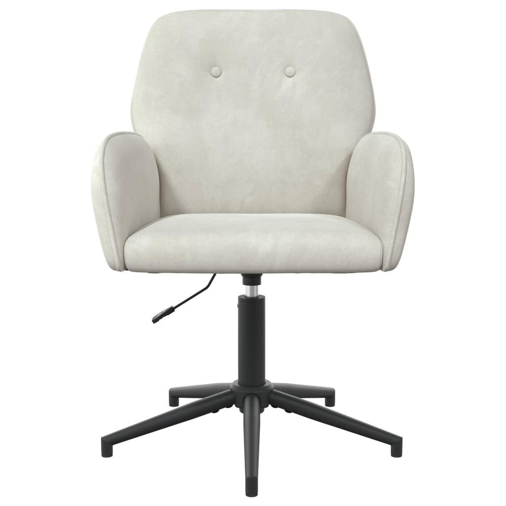 Swivel Chair 54 x 55 x 90 cm Cream Velvet