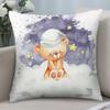 Plush Cartoon Bear Pillowcase: Soft Cushion Cover for Sofa or Bed