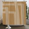 Nordic Style Abstract Art Boho Shower Curtain Waterproof Polyester Bath Curtain Morandi Color Block Curtain Bathroom Decor