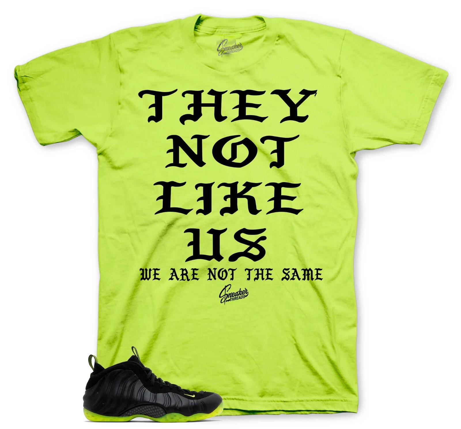 Sneaker Tees To Match Foamposite Volt Black Sneakers - Not Us Shirts S