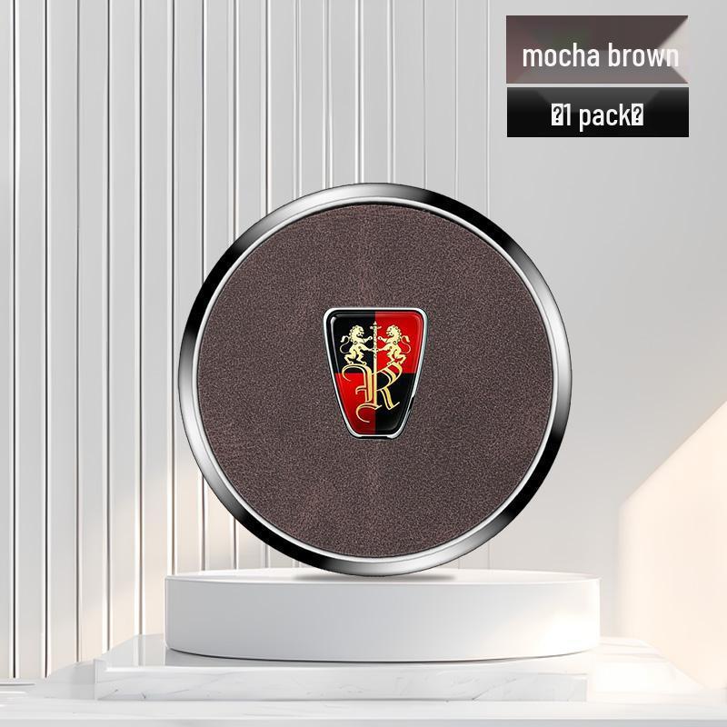 Compatible with Roewe i6MAX: Alloy Car Cup Holder Coaster for Models 20-25, with Door Slot Storage Box Mat.