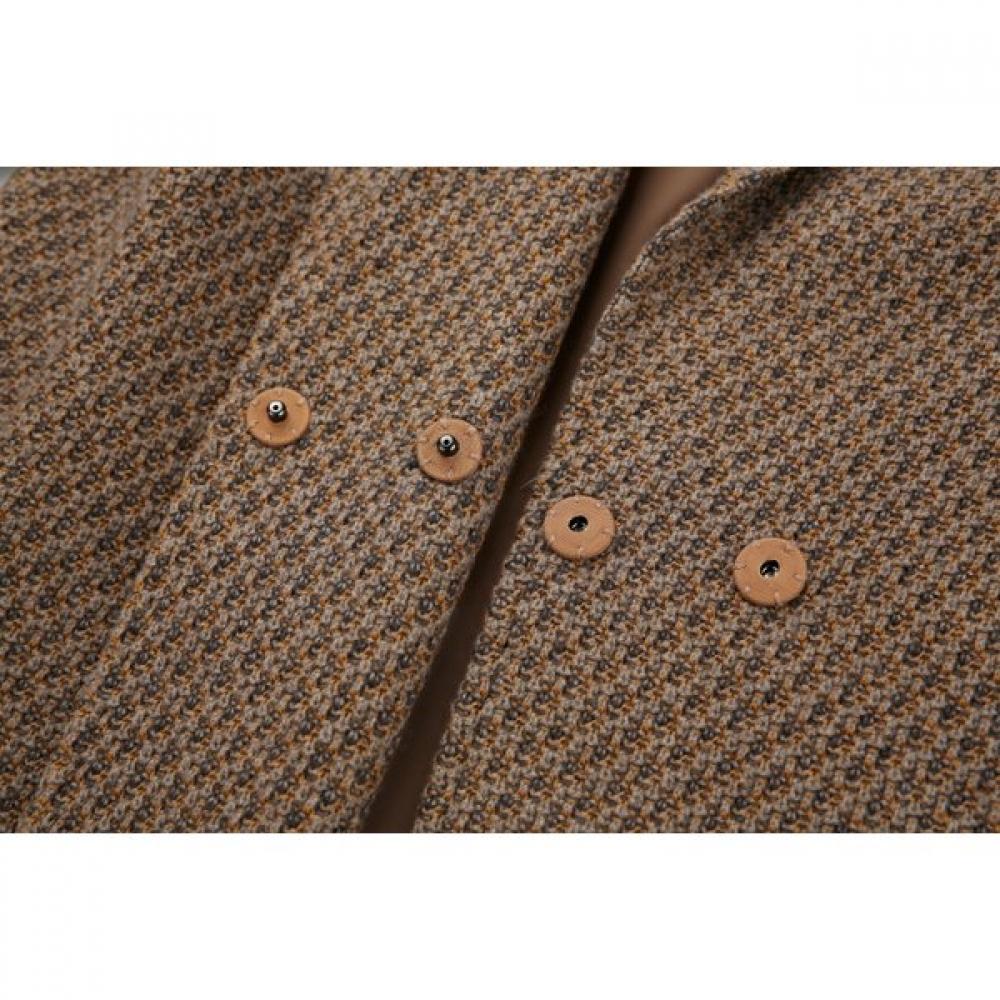 Furina Tailored Collar Cashmere Wool Fancy Coat