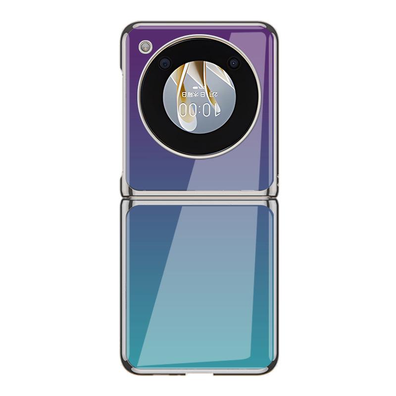 Nubia Flip Case: Galvanisierte Glasabdeckung mit Farbverlauf – kreatives, wortloses Design