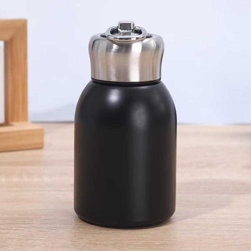 Stainless Steel Vacuum Insulated Travel Mug 300ml With Handle Loop Portable Double Wall Cup Outdoor Office School