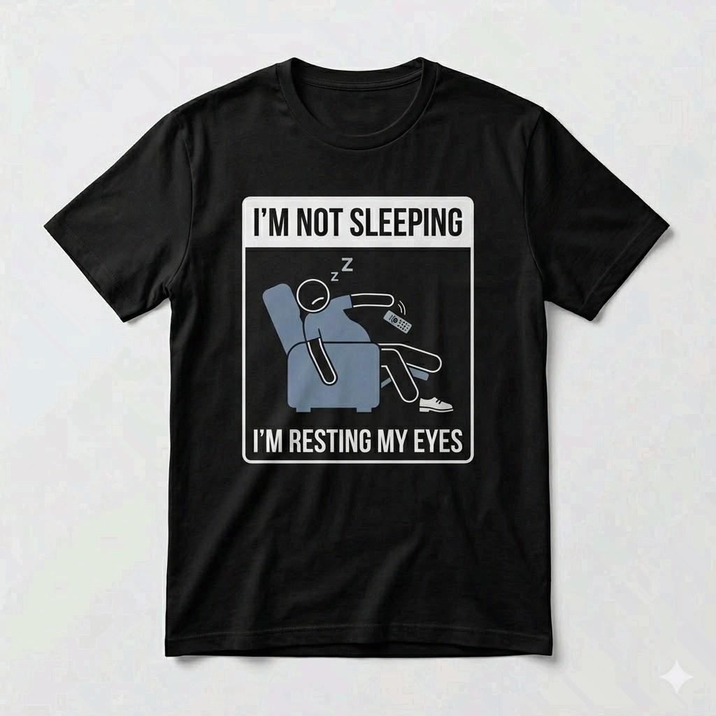 I m Not Sleeping Resting My Eyes Funny Dad Recliner T-Shirt S