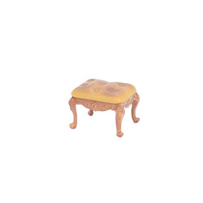 1:12 Puppenhaus Miniatur Europäischer Sessel Fußhocker Retro Arbeitszimmerstuhl Möbelmodell Dekor Spielzeug Puppenhaus Zubehör