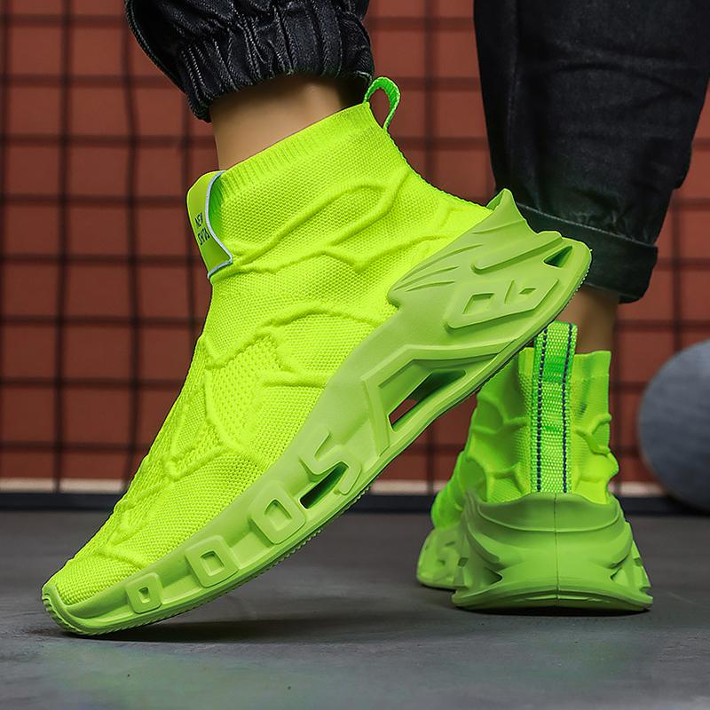 

YRZL Mens Shoes Comfortable Running Shoes for Men Non Slip Walking Shoes Height Increase Lightweight High Top Sneakers Man 39