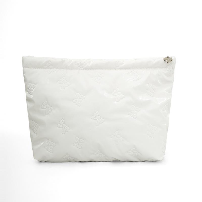 

Узор бабочки, Ручная косметичка, Дорожная сумка для хранения, Портативная сумка, Средняя сумка, Незаменимый предмет для путешествий, Косметичка, Большая вместимость белый