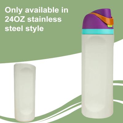 Silicone Water Bottle Boot for Owala 24oz Full Wrap Protection Anti-Sliding Bottom Protective Sleeve Case for FreeSip Water Bottle Cover Accessory