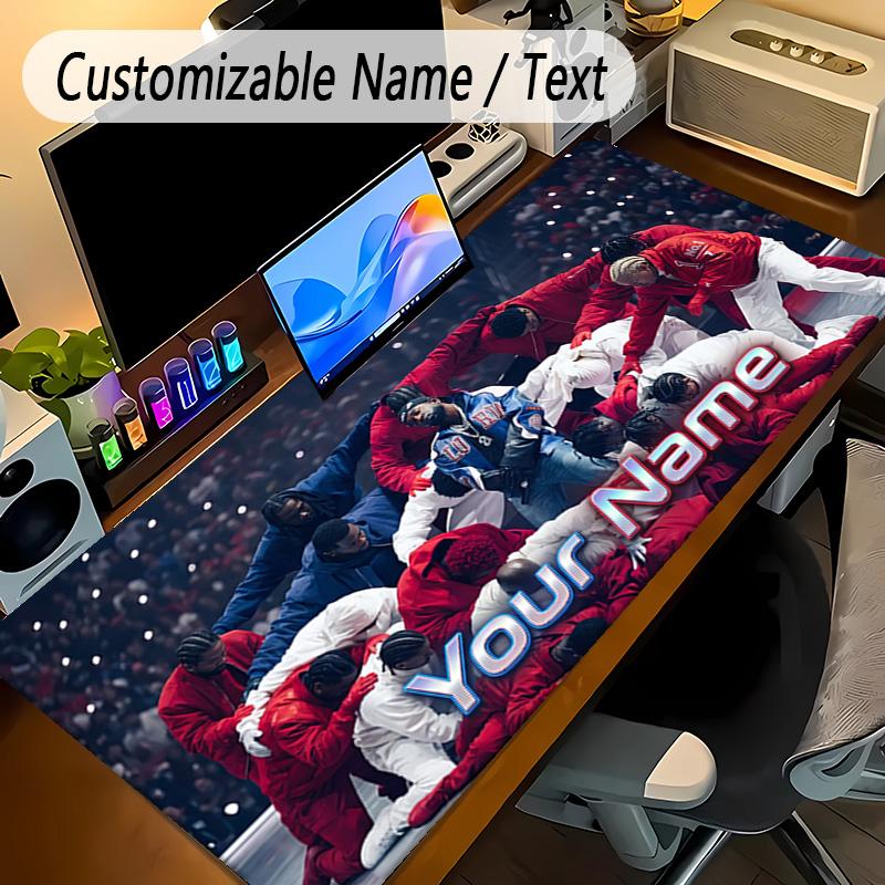 Large Mouse PadKendrick Lamar Custom Name Text Personalized Desk Mat Non Slip Gaming Pad