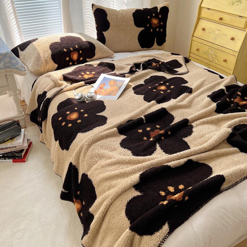 GPPNKC Thickened Sunflower Pattern Nap Blanket