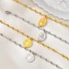 Vnox Stainless Steel Women's Rosary Bracelets, Saint Benedict Virgin Mary Jesus Cross Prayer Bracelet , Trendy Religion Jewelry