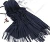 Scarf Women's Winter High-end Cashmere Scarf Versatile Women's Shawl Korean Autumn and Winter Solid Color Scarf