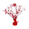 Artificial Valentines Day Decorations Pink Heart Picks with Red Pink Berries for Valentine’s Day Wedding Anniversary Decor