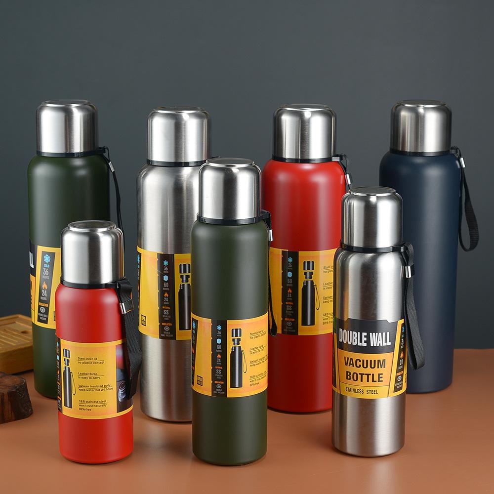304 Stainless Steel Vacuum Insulated Bottle Large Capacity Leakproof Thermos