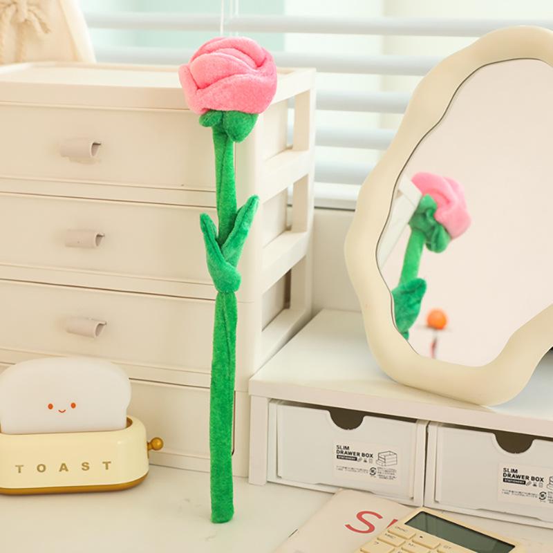 Yilu Shenghua Rose Plush Fabric Bouquet: Simulated Flower Arrangement Prop & Curtain Tieback, Ideal for Wedding Gifts.